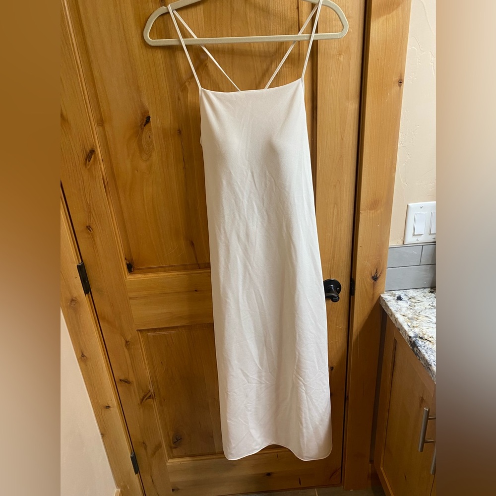 Uniqlo Size M Cream Spaghetti Strap Dress